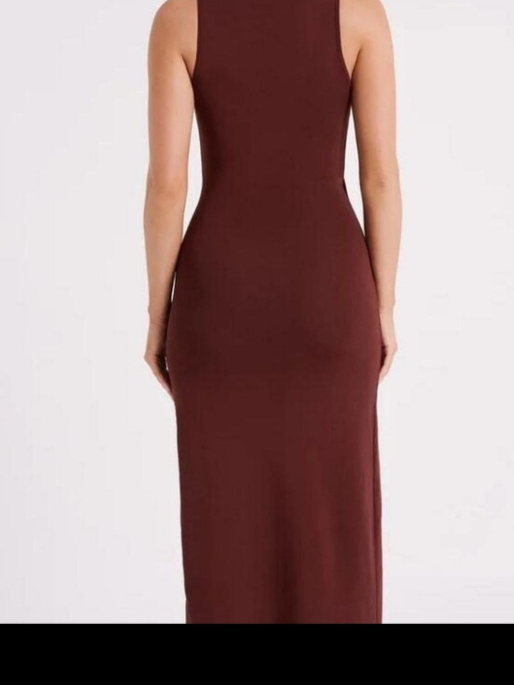 Meshki women’s Sleeveless knit Chocolate Brown Maxi Dress size XS like new - Picture 8 of 8